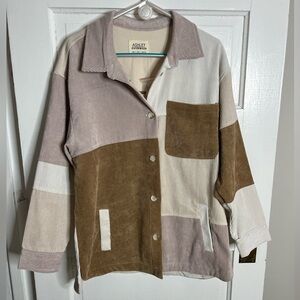 Ashley By 26 International Outerwear  Neutral colour block Corduroy Jacket